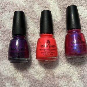 China Glaze Nail Polish, Set of 3